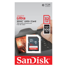 „SanDisk Ultra“ 32 GB SDHC atminties kortelė, 100 MB/s „SanDisk Ultra“ 32 GB SDHC atminties kortelė, 100 MB/s