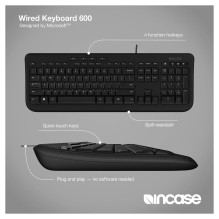„Incase“ sukurta „Microsoft Wired 600“ klaviatūra „Incase“ sukurta „Microsoft Wired 600“ klaviatūra