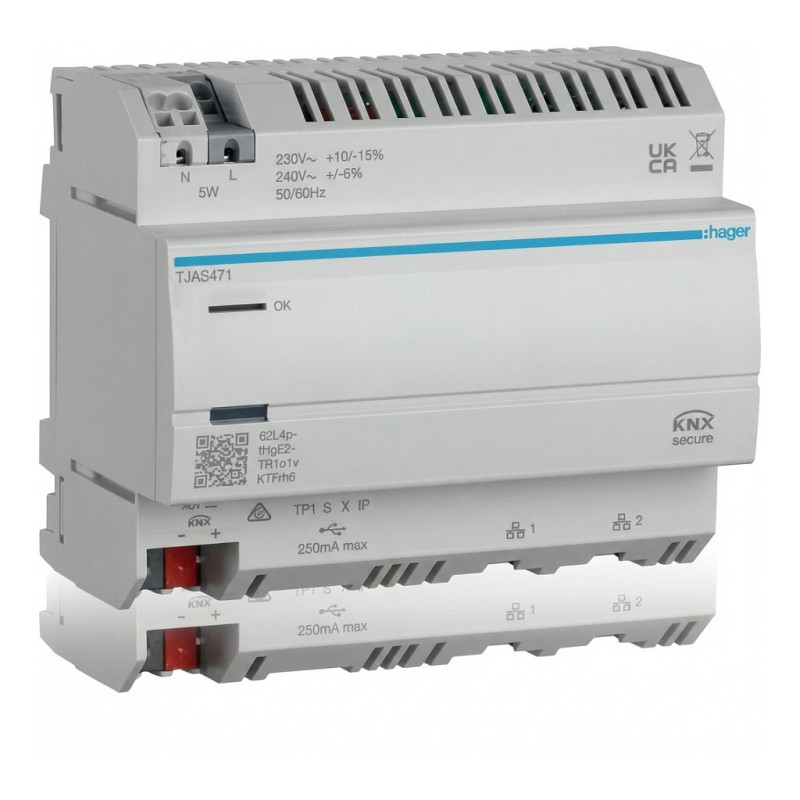 Hager TJAS471 domovea plus - Visualization server with easy KNX IoT and (TJAS471)