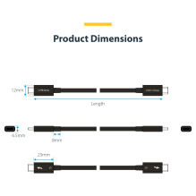 „StarTech.com“ TBLT5MM1M240W „Thunderbolt“ kabelis