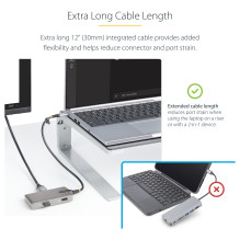 „StarTech.com 104B-USBC-MULTIPORT“ nešiojamųjų kompiuterių dokas / prievadų replikatorius