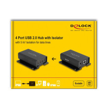 „DeLOCK 64226“ nuoseklusis keitiklis / kartotuvas / izoliatorius