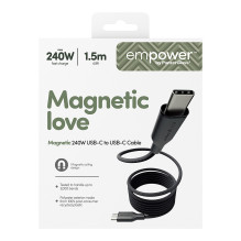 PanzerGlass empower™ by ® Magnetic 240W USB-C to USB-C Cable, USB 2.0, 1.5M, Space Black USB cable PanzerGlass empower™ by ® Magnetic 240W USB-C to USB-C Cable, USB 2.0, 1.5M, Space Black USB cable
