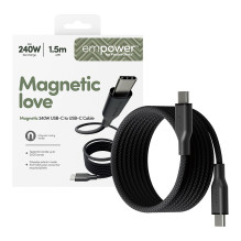 PanzerGlass empower™ by ® Magnetic 240W USB-C to USB-C Cable, USB 2.0, 1.5M, Space Black USB cable PanzerGlass empower™ by ® Magnetic 240W USB-C to USB-C Cable, USB 2.0, 1.5M, Space Black USB cable