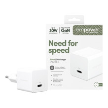„PanzerGlass empower™ by ® Turbo“ 30 W įkroviklis, vienas USB-C, ES kištukas, sidabriškai baltas „PanzerGlass empower™ by ® Turbo“ 30 W įkroviklis, vienas USB-C, ES kištukas, sidabriškai baltas