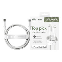 „PanzerGlass empower™ by ® Racing“ 60 W USB-C–Lightning laidas, USB 2.0, 1,2 m, sidabriškai baltas USB laidas „PanzerGlass empower™ by ® Racing“ 60 W USB-C–Lightning laidas, USB 2.0, 1,2 m, sidabriškai baltas USB laidas