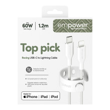 PanzerGlass empower™ by ® Racing 60W USB-C to Lightning Cable, USB 2.0, 1.2M, Silver White USB cable PanzerGlass empower™ by ® Racing 60W USB-C to Lightning Cable, USB 2.0, 1.2M, Silver White USB cable