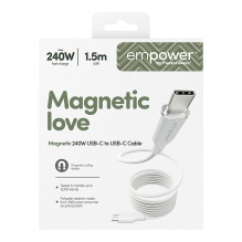 PanzerGlass empower™ by ® Magnetic 240W USB-C to USB-C Cable, USB 2.0, 1.5M, Silver White USB cable PanzerGlass empower™ by ® Magnetic 240W USB-C to USB-C Cable, USB 2.0, 1.5M, Silver White USB cable