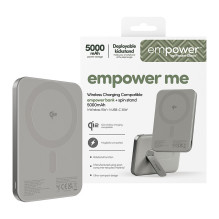 PanzerGlass empower™ by ® empower™ Bank w. Spin Stand, 5000mAh, Titanium