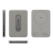 PanzerGlass empower™ by ® empower™ Bank w. Spin Stand, 5000mAh, Titanium