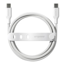 PanzerGlass empower™ by ® Racing 60W USB-C to USB-C Cable, USB 2.0, 1.2M, Silver White USB cable PanzerGlass empower™ by ® Racing 60W USB-C to USB-C Cable, USB 2.0, 1.2M, Silver White USB cable
