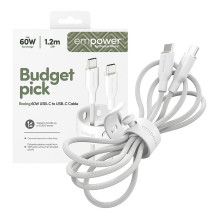 PanzerGlass empower™ by ® Racing 60W USB-C to USB-C Cable, USB 2.0, 1.2M, Silver White USB cable PanzerGlass empower™ by ® Racing 60W USB-C to USB-C Cable, USB 2.0, 1.2M, Silver White USB cable