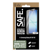 „PanzerGlass SAFE. by ®“ ekrano apsauga „Samsung Galaxy A17“, „A17 5G“, itin plataus kampo su „EasyAligner“