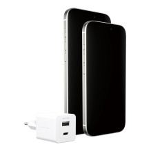 PanzerGlass empower™ by ® Turbo 35W Charger incl. USB-C + USB-A, EU Plug, Silver White