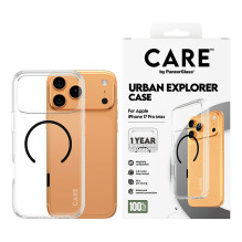PanzerGlass CARE™ by ® Urban Explorer Case Transparent w. Black MagSafe iPhone 17 Pro Max mobile phone case