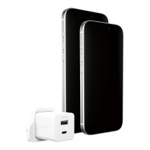 PanzerGlass empower™ by ® Turbo 35W Charger incl. USB-C + USB-A, UK Plug, Silver White