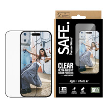 PanzerGlass SAFE. by ® Screen Protector w. Black Frame iPhone Air, Ultra-Wide Fit w. EasyAligner
