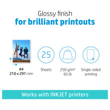 HP Advanced Glossy Photo Paper-25 sht / A4 / 210 x 297 mm HP Advanced Glossy Photo Paper-25 sht / A4 / 210 x 297 mm
