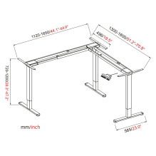 Digitus DA-90453 stovimo stalo rėmas