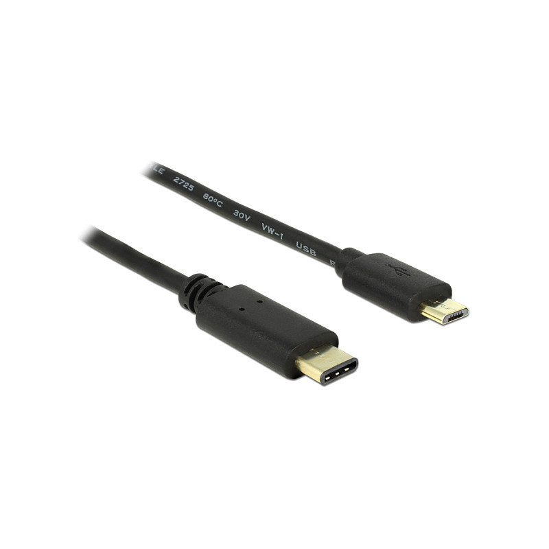 DeLOCK 2m, USB2.0-C / USB2.0 Micro-B USB kabelis