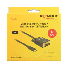 „DeLOCK“ 3 m, USB-C / DVI 24+1 USB grafikos adapteris „DeLOCK“ 3 m, USB-C / DVI 24+1 USB grafikos adapteris