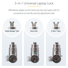 „StarTech.com“ UNIVKMKO-LAPTOP-LOCK kabelinė spyna
