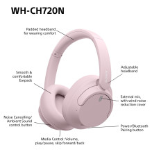 Sony WHCH720NP.CE7 headphones / headset