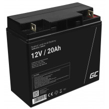 Green Cell AGM VRLA 12V 20Ah maintenance-free battery for mower, scooter, boat, wheelchair