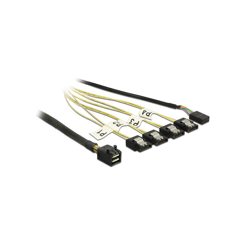 DeLOCK 1m, Mini SAS HD SFF-8643 / 4xSATA 7p