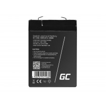 Green Cell AGM VRLA 6V 4.5Ah maintenance-free battery for the alarm system, cash register, toys