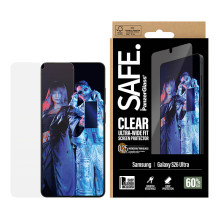 „PanzerGlass SAFE. by ®“ ekrano apsauga „Samsung Galaxy S26 Ultra“, itin plataus kampo su „EasyAligner“