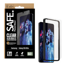 „PanzerGlass SAFE. by ®“ ekrano apsauga „Samsung Galaxy S26 Ultra“, itin plataus kampo su „EasyAligner“