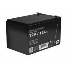Green Cell AGM VRLA 12V 12Ah maintenance-free battery for the alarm system, cash register, toys