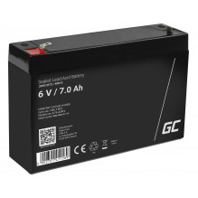Green Cell AGM VRLA 6V 7Ah maintenance-free battery for the alarm system, cash register, toys