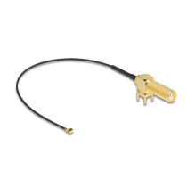 „DeLOCK“ antenos kabelis SMA 90° PCB lizdo pertvarinis koaksialinis kabelis „DeLOCK“ antenos kabelis SMA 90° PCB lizdo pertvarinis koaksialinis kabelis
