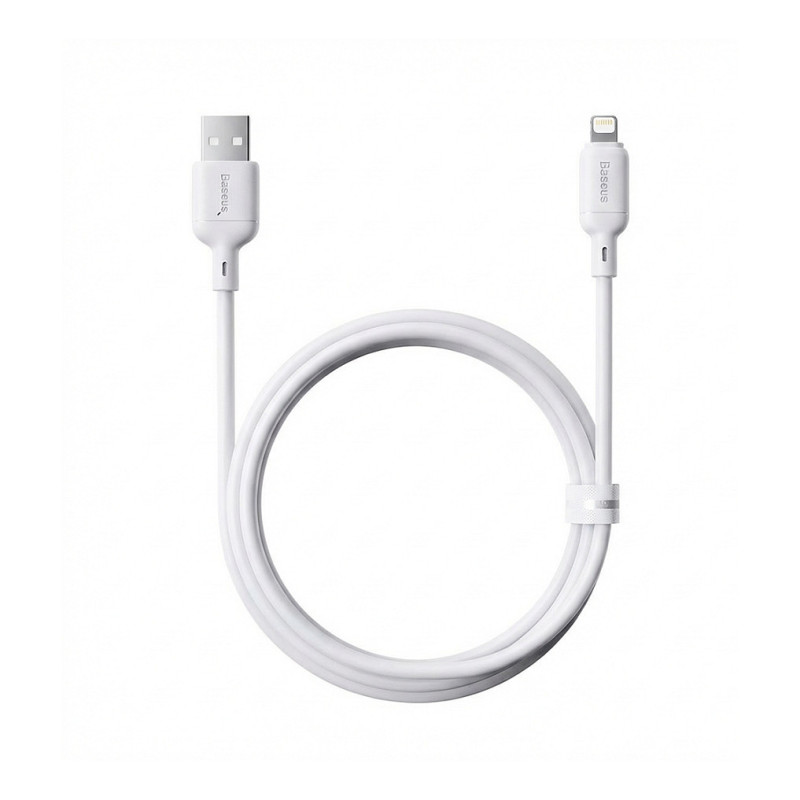 Baseus Silky Series USB to IP Charging Cable 2.4A 1m White