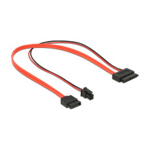 DeLOCK 0.3m, SATAIII 7p + 4p / Slim SATAIII 13p SATA cable