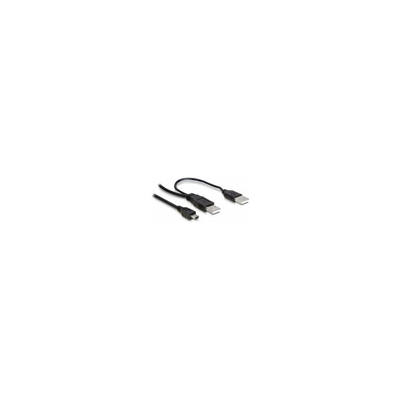 „DeLOCK“ 2x USB 2.0-A kištukas / USB mini 5 kontaktų USB kabelis