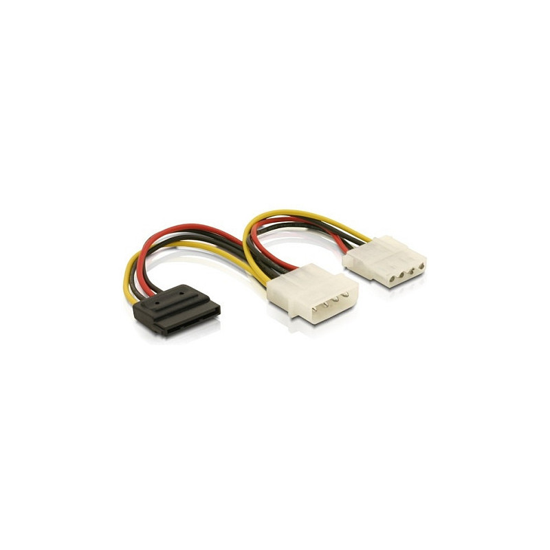 DeLOCK Cable Power SATA HDD 2x 4pin male / female
