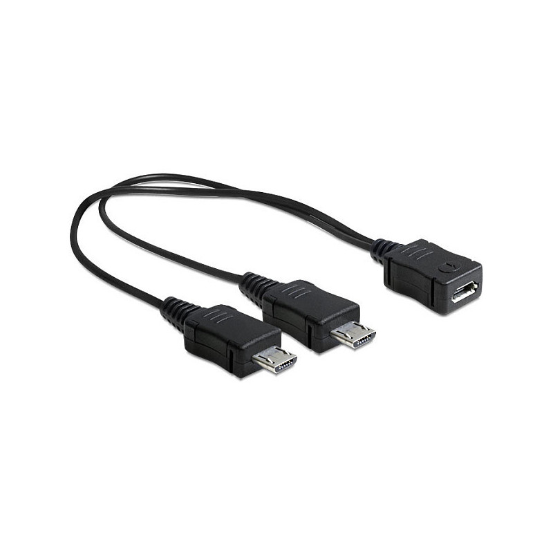 „DeLOCK“ 20,5 cm, USB micro-B - 2 x USB micro-B USB laidas