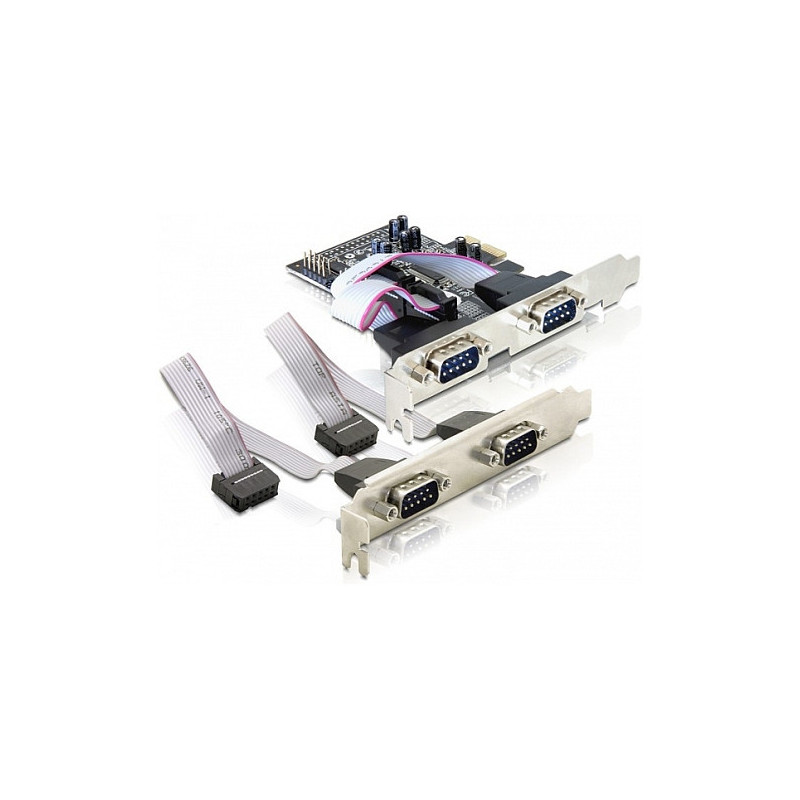 DeLOCK 4 x serial PCI Express card interface cards / adapter