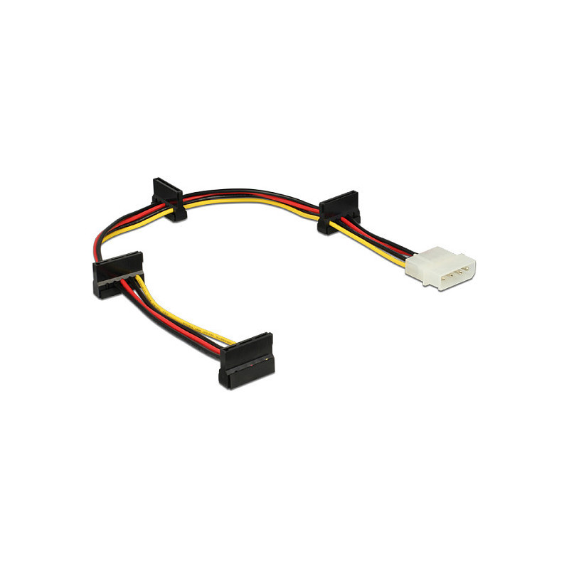 DeLOCK 0,4 m, Molex 4p / 4xSATA 15p
