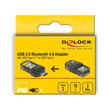 DeLOCK USB 2.0 Bluetooth 4.0 Adapter 2 in 1 USB Type-C™ or Type-A DeLOCK USB 2.0 Bluetooth 4.0 Adapter 2 in 1 USB Type-C™ or Type-A