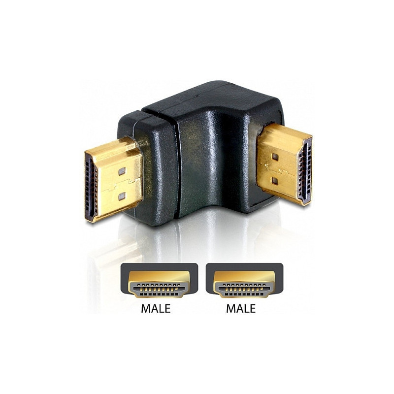 „DeLOCK“ adapteris HDMI kištukas HDMI kištukas 90° žemyn
