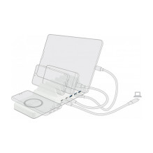 „DeLOCK“ USB ir belaidis įkroviklis, 2 x USB C tipo PD + 3 x USB A tipo, 110 W „DeLOCK“ USB ir belaidis įkroviklis, 2 x USB C tipo PD + 3 x USB A tipo, 110 W