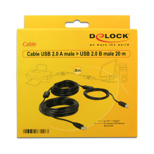 DeLOCK 20m, USB2.0-A - USB2.0-B USB cable DeLOCK 20m, USB2.0-A - USB2.0-B USB cable