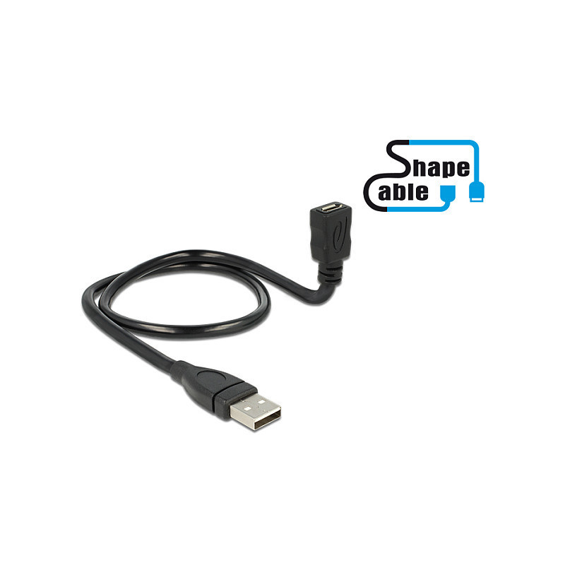 DeLOCK 0,5 m, USB2.0-A / USB2.0 Micro-B USB kabelis