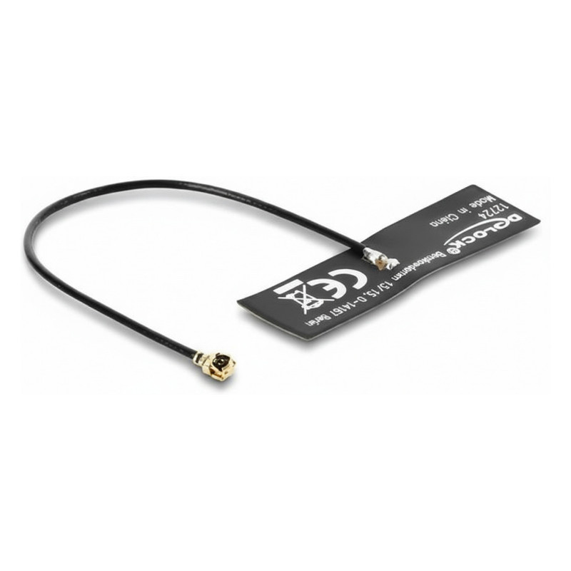 „Delock“ WiFi 6 antena I-PEX Inc., MHF® I jungtis 4.5–5.0 dBi visakryptė su prijungimo kabeliu 1.13 10 cm FPC vidinis li