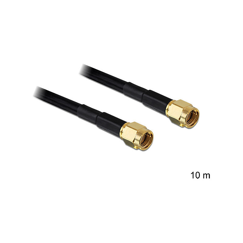 DeLOCK RP-SMA - RP-SMA, 10 m koaksialinis kabelis