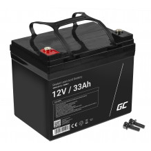 Green Cell AGM VRLA 12V 33Ah maintenance-free battery for mower, scooter, boat, wheelchair